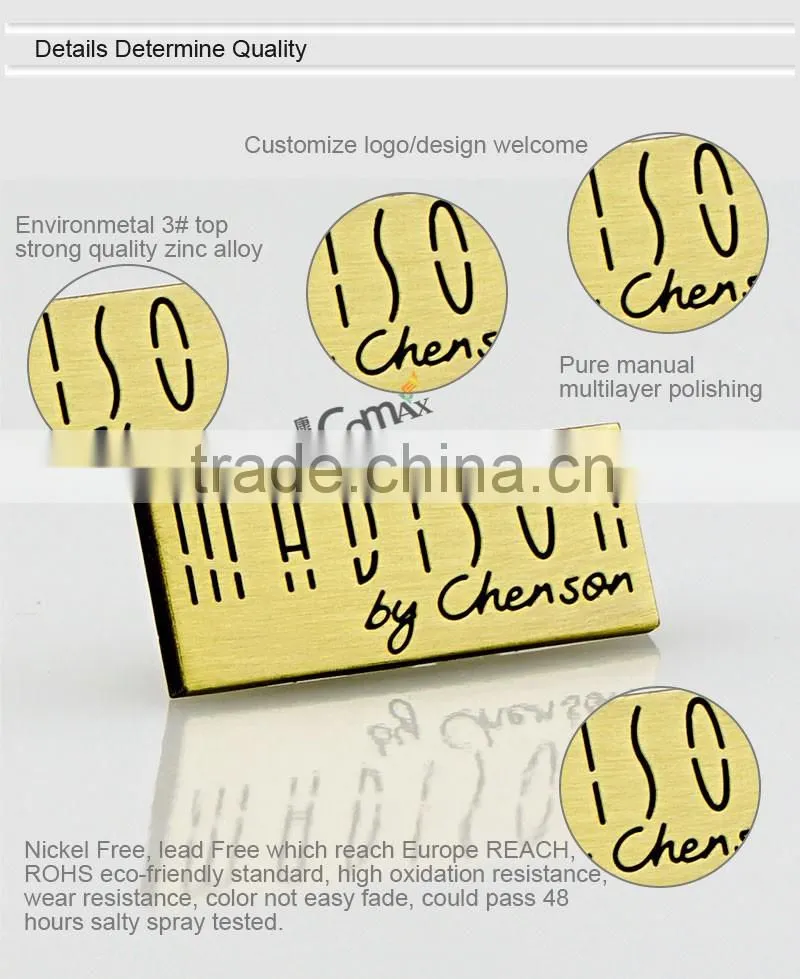 Brushed antique engraved infilled color oem metal label