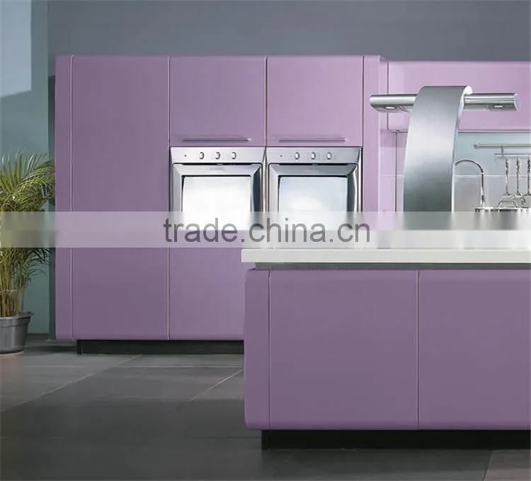 Elegant kitchen vanity purple shining kithen cabinet