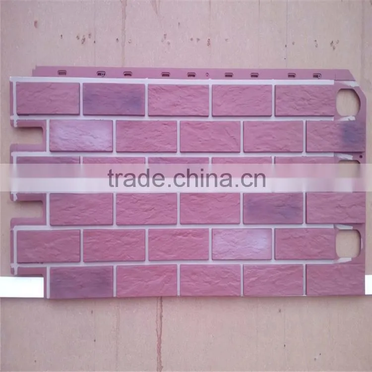 Faux stone Brick Exterior Wall panel plastic wall siding