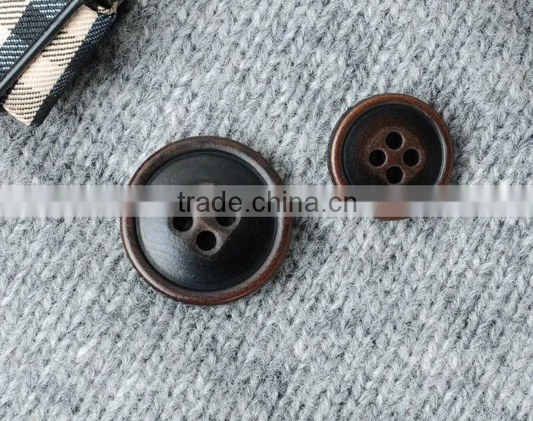 4 Holes Top Class 24L&32L Dark Brown Natural Corozo Nut Suit Buttons