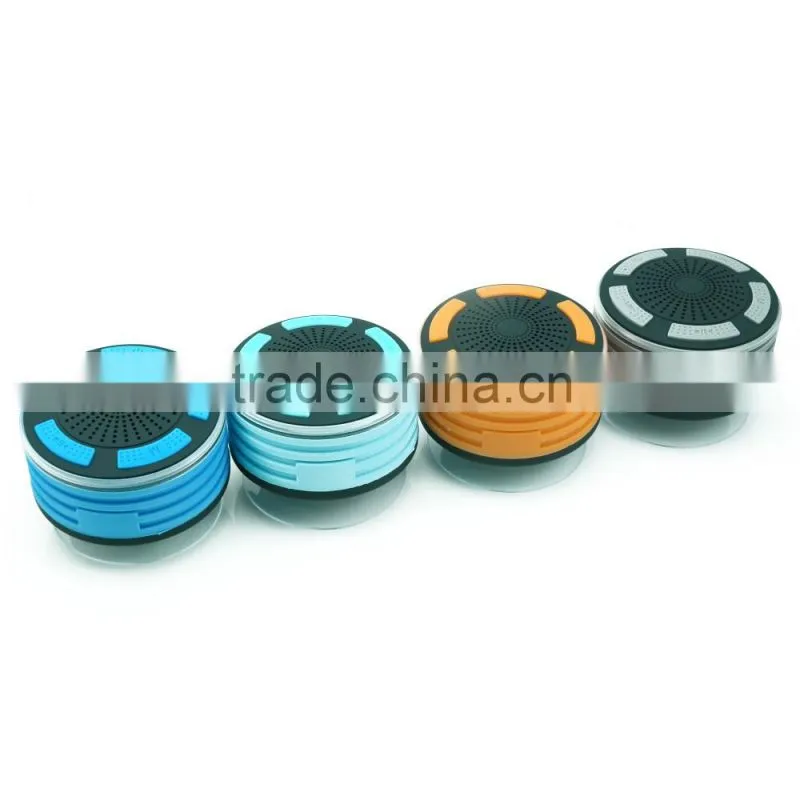 new products 2016 wireless waterproof speaker levitating shower speaker with LED light
