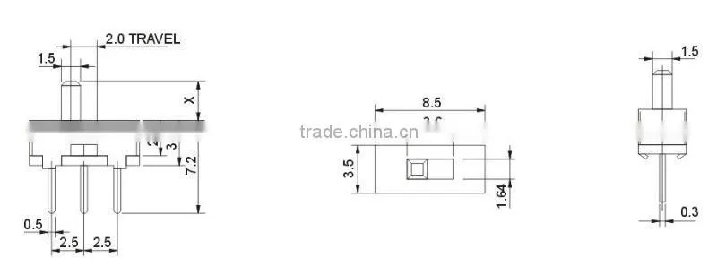 SS-12D00 mini slide switch