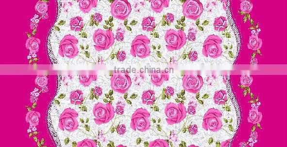 cheap pigment print polyester brushed fabric/Home textile
