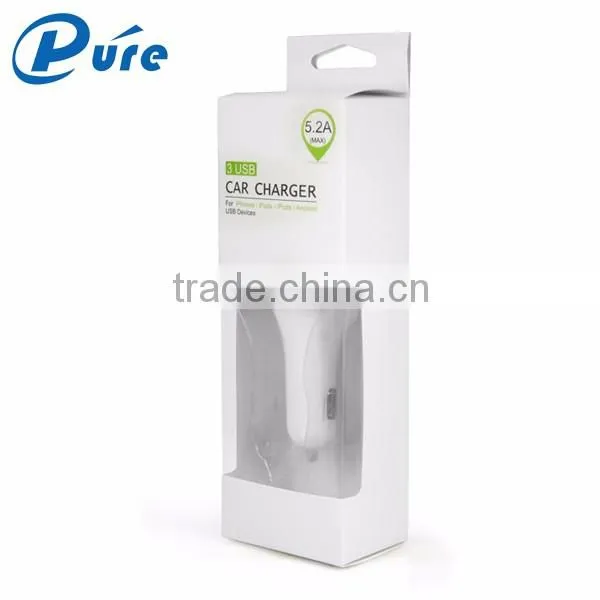 Mobile phone accessory car charger usb 5v/5.2A car usb charger,wholesale usb car charger adapter with blue LED indication