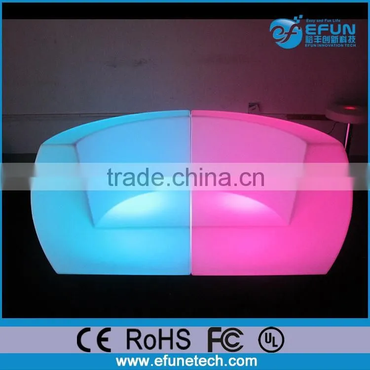 remote control battery operated rgb color changed inflatable led light leisure sofa