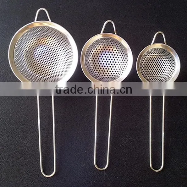 Highly polished satin-finished 18/10 stainless steel kitchen Utensils Skimmer Integrated hanging loop S63
