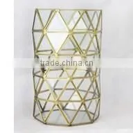 LGJ040 wedding party decoration glass candle holder with lid