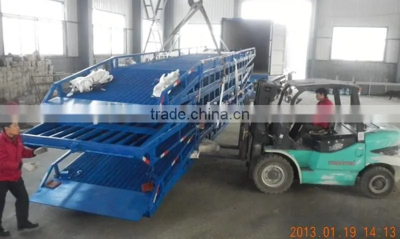 10T mobile hydraulic container loading ramp