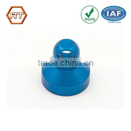 custom cnc turning anodized blue aluminum parts