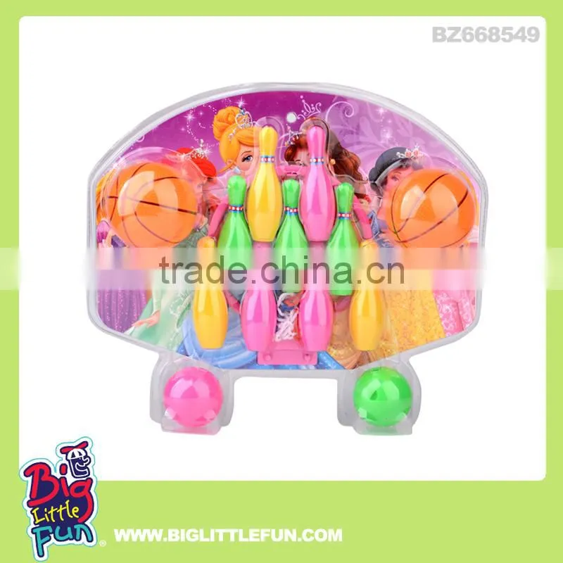 Sport toy basketball hoop and bowling set toy