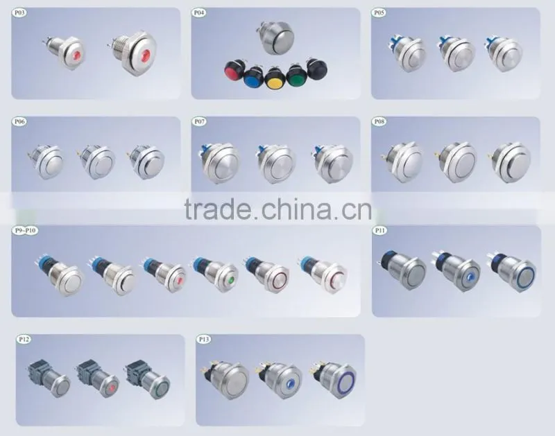 LA16JSF-11E-IP67-S B 12V medical treatment elevator equipment micro switch waterproof Metal push button