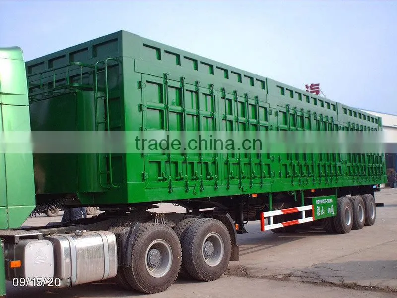3 axle Strong box semi trailer , van semi trailer , grain transport truck trailer
