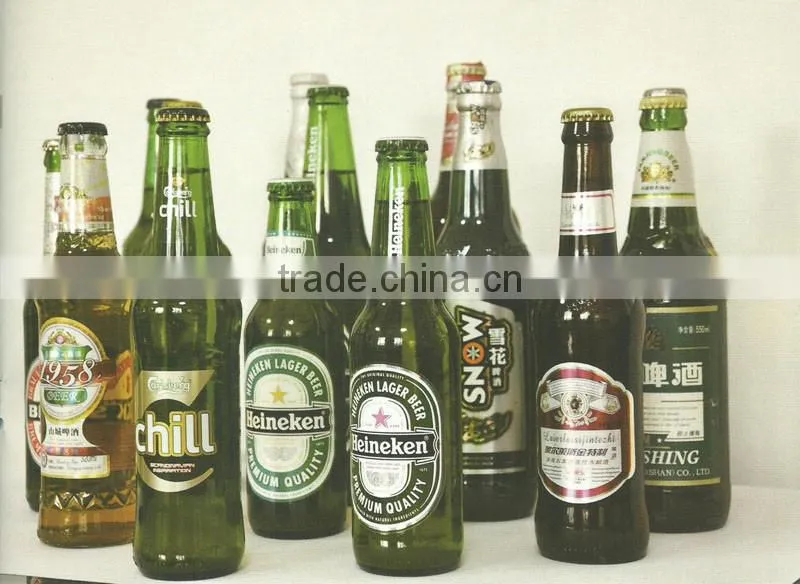 HL2A-8 Full automatic double labeling stations cold glue bottle labeling machine