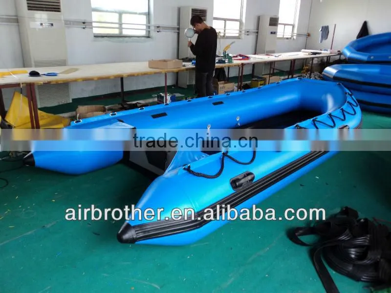PVC Material Hull Durable Inflatable Fishing Boat for Sale!