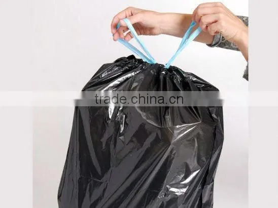ldpe/hdpe biodegradable drawstring garbage bag on roll