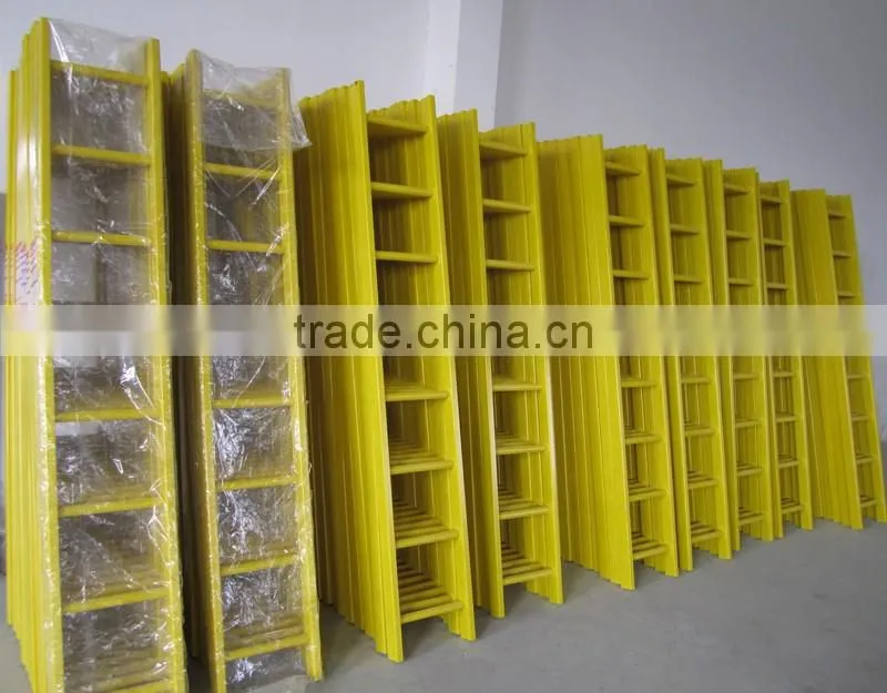 Safety polyester resin fiberglass agility ladder for Chemical Treatment