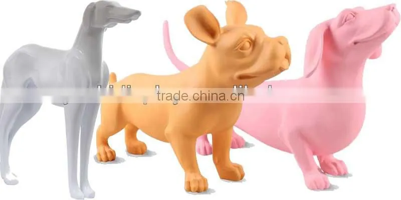 hot sale cute dog mannequins pink for window display