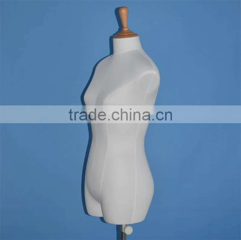 2016 hot sale torso dress form female mannequin with wood hand for display