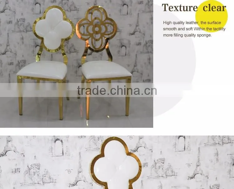Hot sale Golden wedding king throne chair with flower back