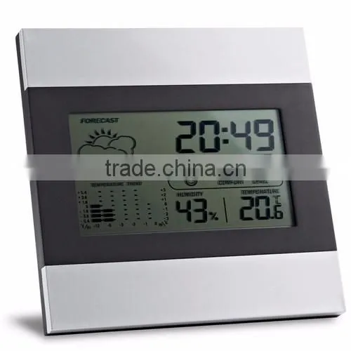 clock digital desk clock with calendar and thermometer