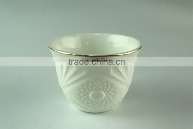high quality White ceramic tea cup sets, 6 pcs/set,with color box paking.