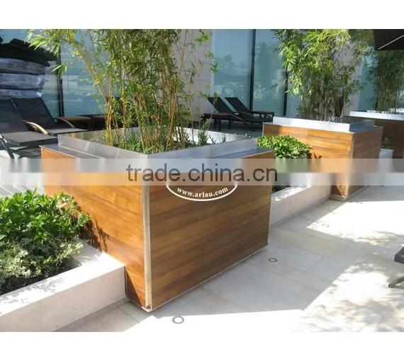 Arlau planters wooden slats, wooden planter box