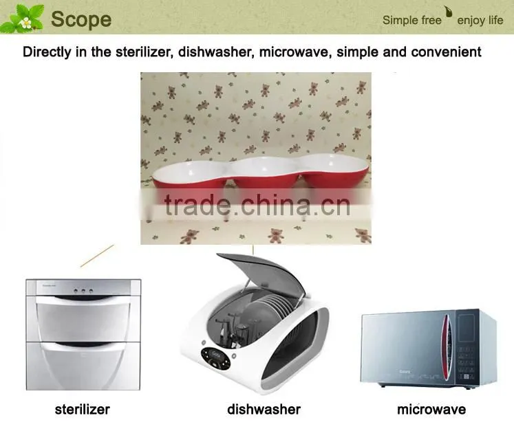 High quality grids plate ceramic fruit plate/grid plate/food dish