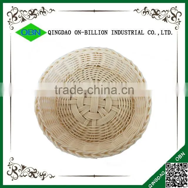 Food grade colored plastic rattan round handmade baskets