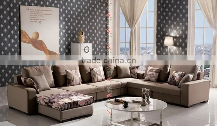fabric sofa l shape, modern living room fabric plaid sofa set, bruno remz sofa G144