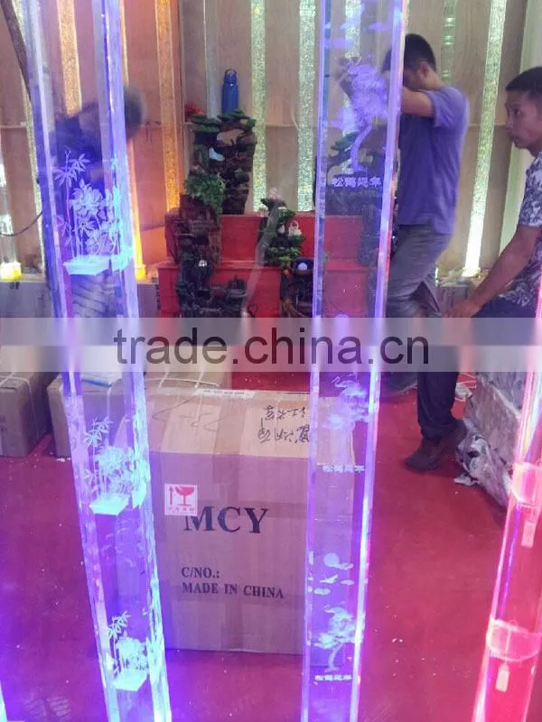 Lighted Glass Pillars For Home Decorative