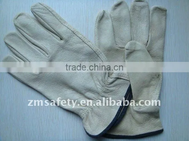 Pig grain leather driver gloves ZM36-H