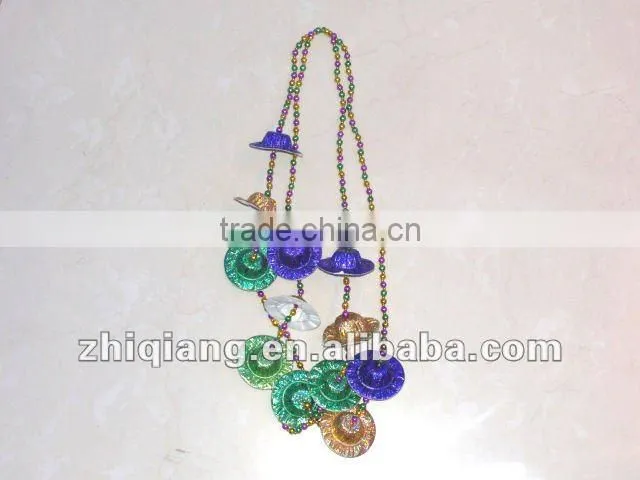Mardi Gras beaded Necklace