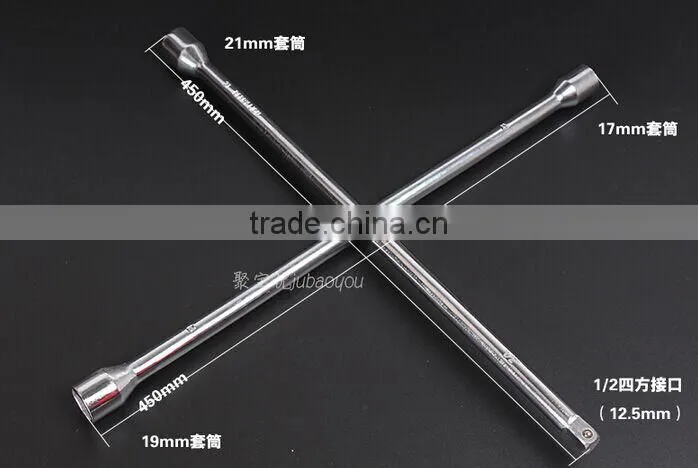 Berrylion CR-V Trailer Spanner Cross Spanner 17*19*22*24cm Spanner