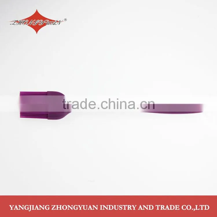Colorful plastic handle round head silicone brush