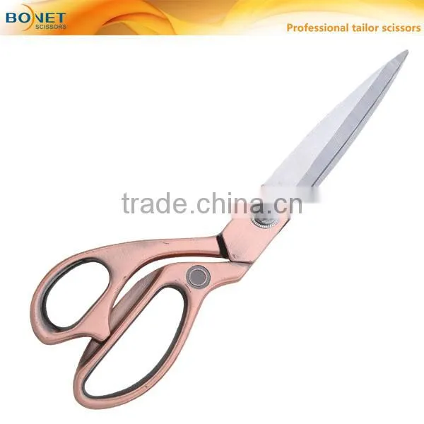 S13002G CE Certificated 9-1/2" professional gold heavy-duty tailor brass scissors