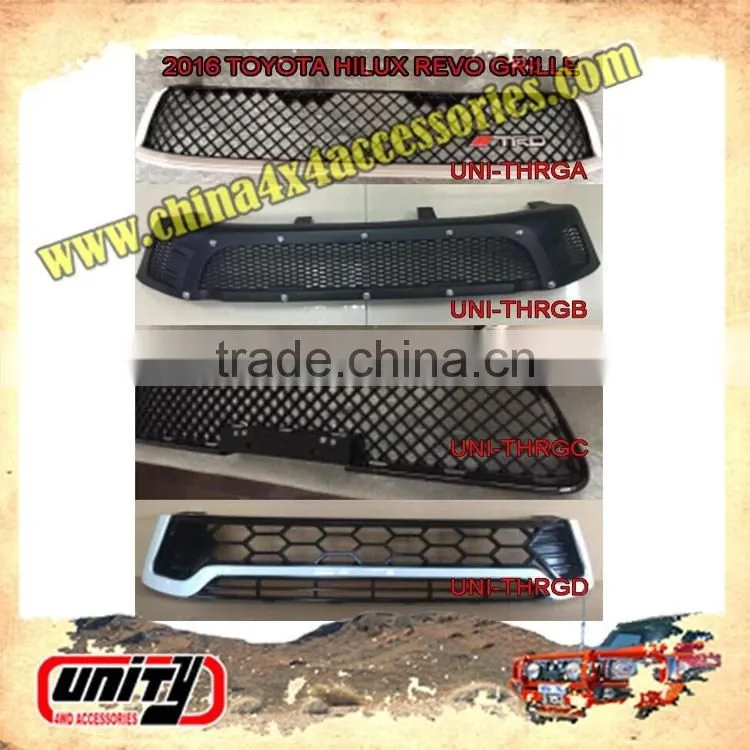 Fits Toyota Hilux Revo New Black Front Grille Grill Overlay