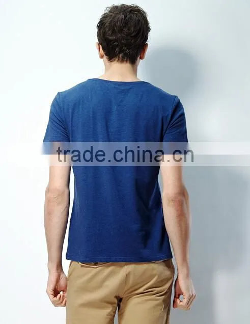cotton t-shirt for men/men's short sleeve t shirt/shirts for men v neck