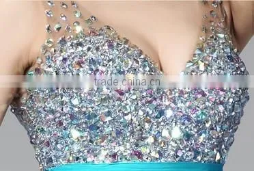 2015 beaded ruffled prom designer evening dress online