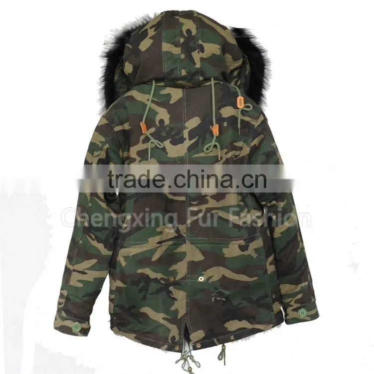 CX-G-P-05D Lastest Design Hot Sale Fashion Women Jacket Winter Fox Fur Parka