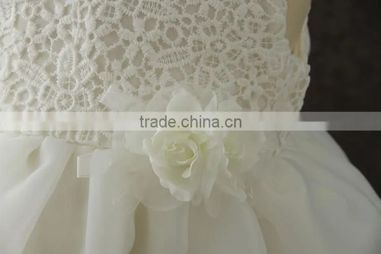 New White girls Lovely wear cheap wholesale children frocks design girls flower party dresses Fluffy baby first Communion dress