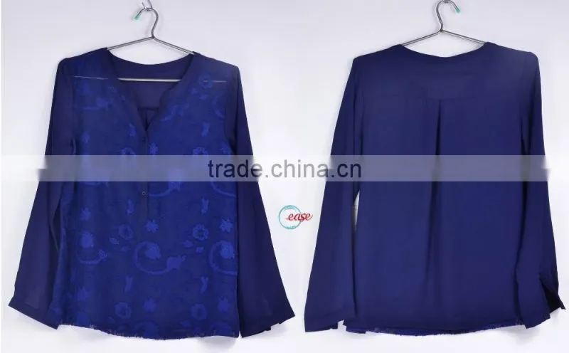 2016 Wholesale Woman Western Top Shirts Cotton Custom Button Up Shirt