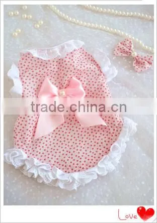 EN 71 Dog Clothing light pink and blue dog dress for dogs