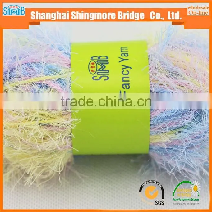China feather yarn gold supplier hot wholesale OEKO-Tex Standard quality lurex feather yarn for yarns knitting