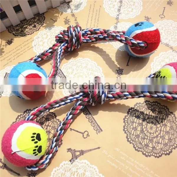 Tennis Ball Cotten Rope Pet Toy Ball