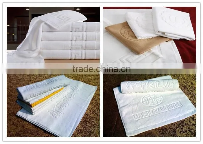 100% cotton custom jacquard hotel bath mat towel