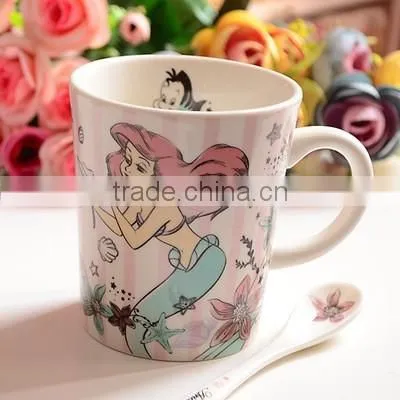 Sublimation printing mermaid pattern design swimsuit for little girls