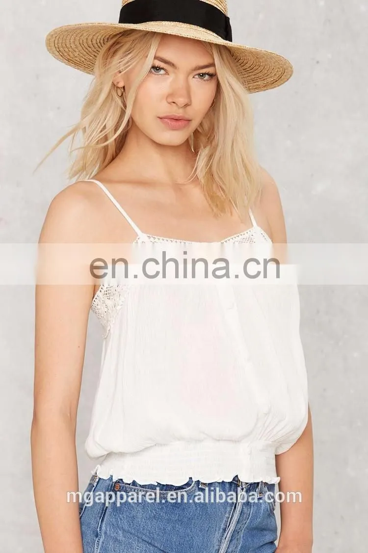 China custom women tops and blouses ,lace crop tops for women 2016