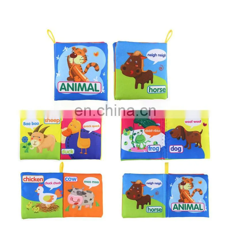 2017 Colorful Pattern Cloth Book Toys for Toddler Cloth Book, Educational Fabric Baby Soft Cloth Book