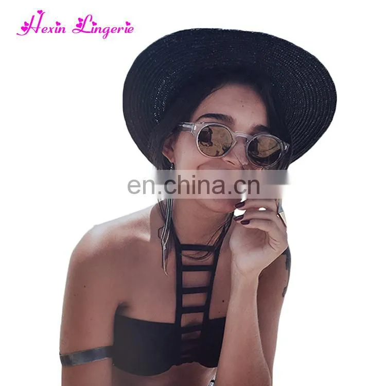 Wholesale Women Black Mesh Two Piece Yoga Running Sport Bra Women
