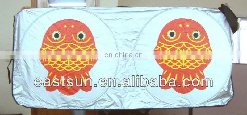 silver polyester foldable Car front sunshade